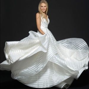 Hayley Paige Decklyn Wedding Dress Stripe Organza